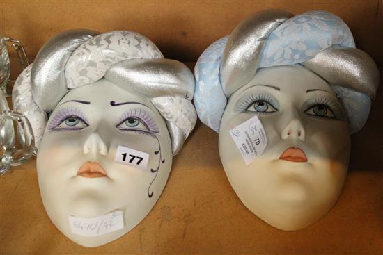 Designer Italian wall mask heads